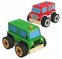 PLAYTIVE Wooden Blocks Fire Department Jeep 10 ks