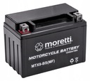 Moretti MTX9-BS YTX9-BS gél na motocykel AGM 12V 8AH 120A