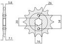 Sunstar Predné ozubené koleso 2247 14 Ktm 125 Duke 11-1