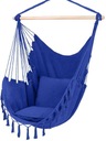 BRAZILIAN Hammock Kreslo Rodos66 130x100 námornícka modrá