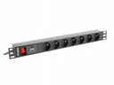 Lanberg rozvodka pre RACK 1U 10A PDU 7x