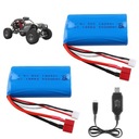 BATÉRIA 2x BATÉRIA 2000mAh 7,4V 18650 + nabíjačka