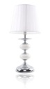 NOČNÁ LAMPA DO SPÁLNE, KANCELÁRIE BIELA ​​A STRIEBORNÁ LAMPA 25W 42,5cm