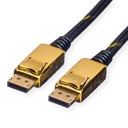 DisplayPort DP-DP M/M kábel, zlatý, 7,5 m