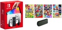 OLED KONZOLA NINTENDO SWITCH + 6 MARIO HER + PUZDRO