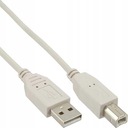 InLINE USB 2.0 A-B kábel 10m - sivý tenký TUV