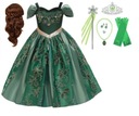 OUTFIT ŠATY ANNA FROZEN Parochňa NA KARNEVALOVÝ PLES 128/134