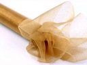 Organza GLITÁRNE ZLATÁ s GLITÁRMI svadobné SPOJENIE 36 cm rolka 9 m