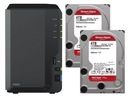 Synology DS223 2GB + 2x 4TB WD Red NAS server