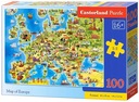 Puzzle 100 Mapa Európy CASTORLAND