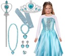 Elsa Outfit Elza Dress Kostým Prestrojenie Doplnky Šperky 8v1 110/116