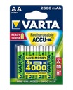 Batérie VARTA R2U AA 2600mAh 2 ks