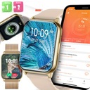 SMARTWATCH DÁMSKE ZLATÉ PÁNSKE HODINKY ČIERNE POĽSKÉ MENU VOLANIA TLAK