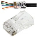 RJ45 UTP kat.6 zástrčka PASS THROUGH 100ks