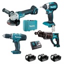 MAKITA COMBO SADA 4 NÁRADÍ 18V 3x5,0Ah