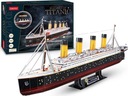 3D LED puzzle Titanic Loď 87,9cm Loď 266 dielikov