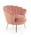 Stolička AMORE Shell Chair Pink Velvet Shell Chair