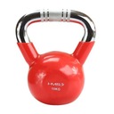 KTC10 ČERVENÝ CHROM Vrúbkovaná RÚČKA LIATIENOVÁ KETTLEBELL HMS