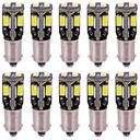 10x BA9S 10smd 5630 LED žiarovka CANBUS 12V T4W