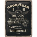 Plagát 15 x 20 cm Goodyear Motorcycle Sign Dekorácia Ornament embosovaný 3D