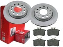 BREMBO ZADNÉ DISKY, DESTIČKY, AUDI A4 B6 B7 255MM