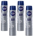 NIVEA Men Silver Protect set pre mužov antiperspirant v spreji 4x250ml