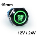 BLACK Momentary Button 12V/24V START STOP MOTOR