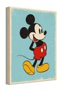 Retro potlač Disney Mickey Mouse na plátne 40x50 cm