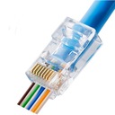 Zástrčky RJ45, priechodné, kat. 5e, kat. 5e UTP, 100 ks