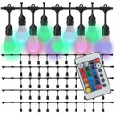 REŤAZ GARDEN GARLAND ​​50M + RGB ŽIAROVKY + DIAĽKOVÉ OVLÁDANIE