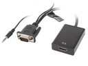 Adaptér VGA(M) + Audio - HDMI(Ż).