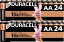 ORIGINÁLNE DURACELL ALKALICKÉ BATÉRIE LR6/AA 24ks x2