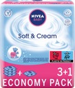 NIVEA BABY Soft Cream vlhčené obrúsky 4x63 ks