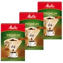 3x Papierové filtre na kávu pre espresso 240 ks MELITTA PREMIUM 1x4