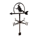 Nerezový strešný držiak Witch Weathervane