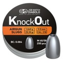 JSB KnockOut Slugs pelety ,216 Cal 5,5 mm 200 ks.