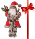 Veľká figúrka vianočnej ozdoby Santa Claus 45 cm voľne stojaca ČERVENÁ