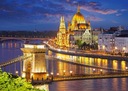 PUZZLE 2000 POHĽAD NA KRAJINU MESTO BUDAPEŠŤ V NIGHT PALACE BRIDGE 9+ CASTOR