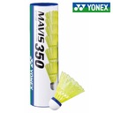 YONEX BADMINTON SHUTTLETS MAVIS 350 M350PW M stredná žltá MEDIUM 6 ks