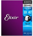 Elixir 11150 PolyWeb 80/20 Bronzové 10-47 struny