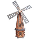 Drevený záhradný veterný mlyn Windmills 170cm antracit