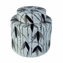 DKD Home Decor Porcelain Box Black White