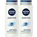 Nivea Men Sensitive sprchový gél na umývanie vlasov pre mužov 2x500ml