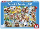 Schmidt Puzzle 200 ks Zvieratká, ktoré si robia selfie