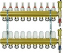 Rozdeľovač podlahového kúrenia, 9 okruhov, komplet