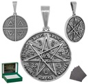 STRIEBORNÁ MEDAILA PEČATIA TALISMAN AMULET SEDEM ARCHANJELOV VEĽKÝ 925