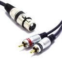 XLR KÁBEL ZÁSUVKA 2x RCA ZÁSTRČKA VITALCO MKR08 3m