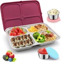 Lunchbox Obedový box s priehradkami Raňajkový box 580 ml fialový