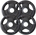 HMS Set olympijských pogumovaných tanierov na cvičenie Barbell Barbell 4x5 kg