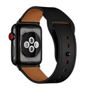 KOŽENÝ REMÍN NA HODINKY NA APPLEWATCH, ČIERNA